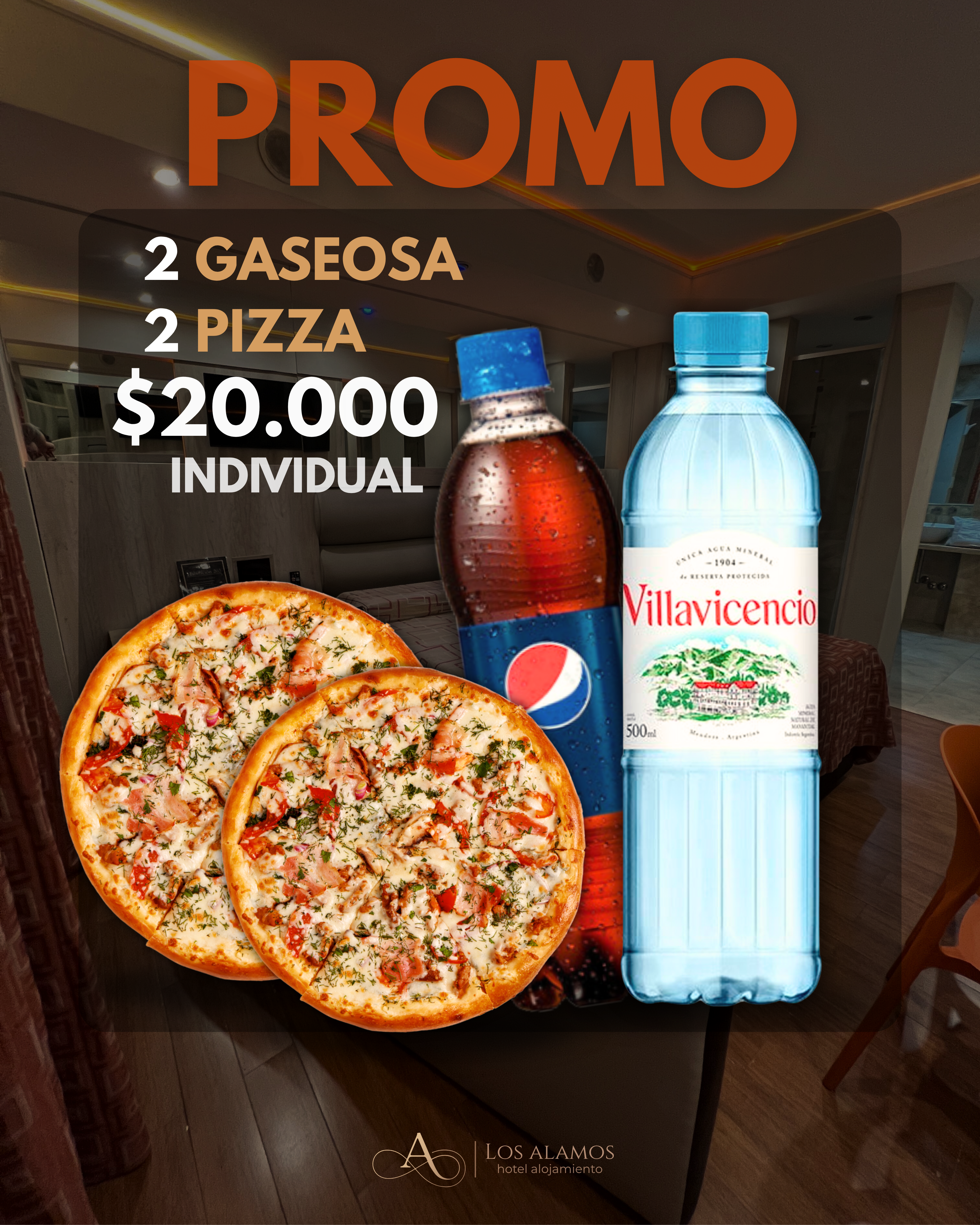 Promo 2 Pizzas + 2 Gaseosas